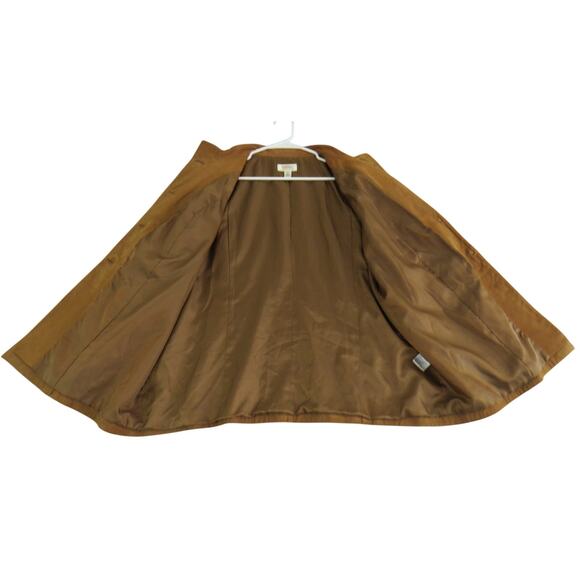 Vintage Talbots 100% Genuine Leather Jacket Mandarin Collar Women's Petite 18W - Picture 12 of 14